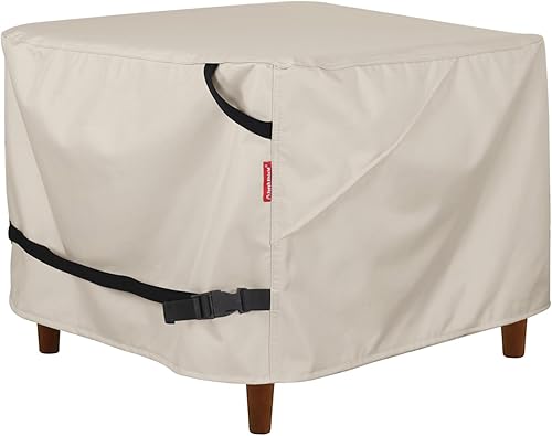 Porch Shield Funda otomana para patio, fundas cuadradas impermeables para mesa auxiliar para exteriores, 22 pulgadas de largo x 22 pulgadas de ancho