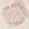 CREAIRY - Newborn Baby Girl In My Mom Bestie Era Long Sleeve Romper Daisy Print Tee Shirt Long Sleeve Fall Clothes, Apricot, 0-3 Meses #4