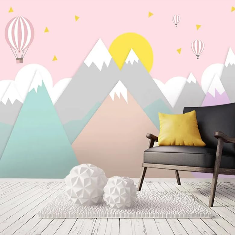 Papier peint montgolfière chambre bébé pour créer un cocon doux 3D