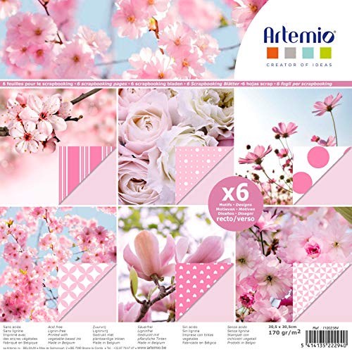 PAPEL SCRAP PHOTO PAGE ROSA 305x305cm 6 UD