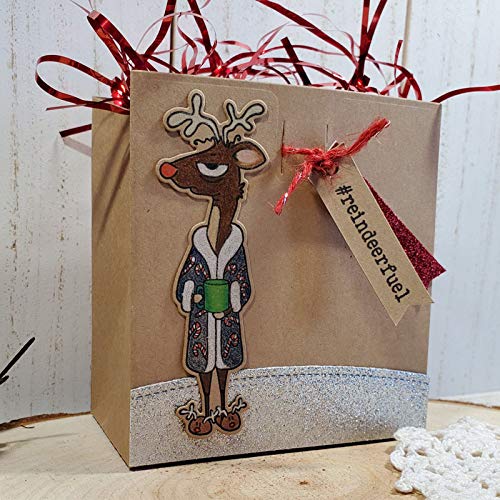 Christmas Deer Clear Stamps & Metal Dies Set - Perfect For Card Making And Scrapbooking