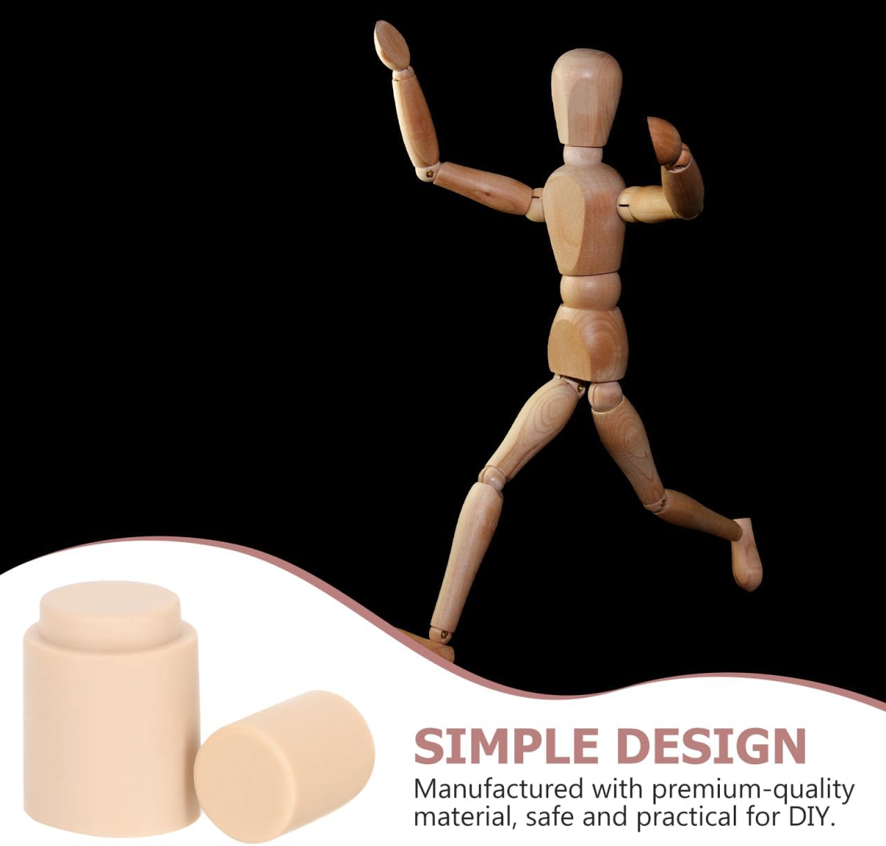 Soldiers Body Accessories 2Pcs 1/6 Scale Doll Neck Joint Connector for DIY Head Sculpt and Display 32Mm Neck Size
