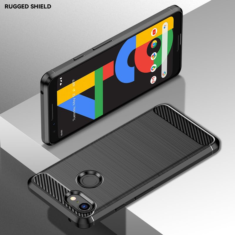 Image of Hybrid Carbon Fiber Back Case for Google Pixel 3 XL (Black)