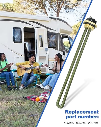 ANODZU Upgrade 520900 RV Electric Hot Water Heater Element Fit for Suburban RV SW Series SW6DE SW12DE, Replace 520789 232794 Screw-In with Gasket 120V 1440W