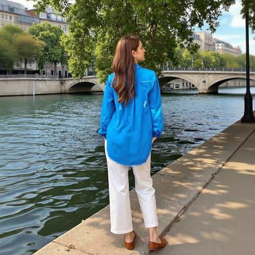 Women's Oversized Denim Jacket Jean Jacket Long Sleeve Casual Denim Shirt for Spring Fashion4