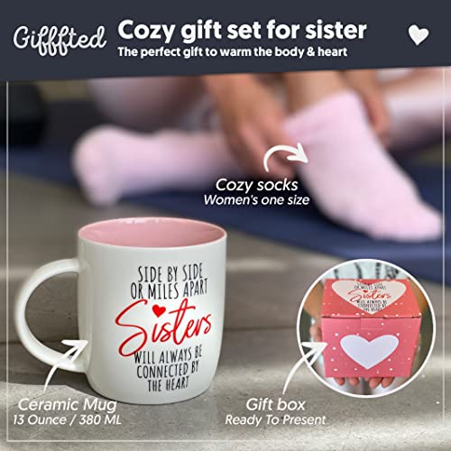 Gifffted Beste Zus Ooit Koffiebeker, Cadeau-Ideeën Voor Zusters Van Zuster, Verjaardagscadeau Voor Zus, Moeders Dagcadeau, Kerstmis, VoorJongere En Oude Zuster, Zusters Mokken, Mok En Sokken Gift Set - Image 3