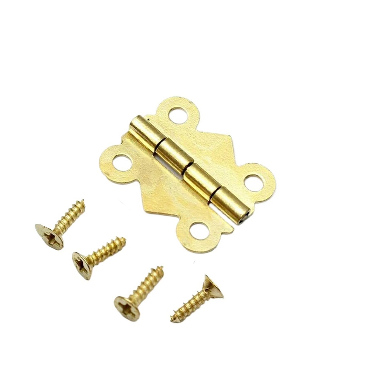 Kdhcvkz Bronze 20X25mm 10Pcs 10/20Pcs Vintage Brass Hinge With Screw(Bronze 20X25mm 10Pcs)