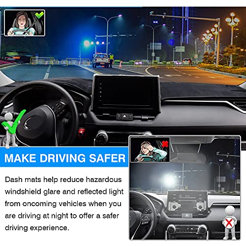 Cartist Dash Cover Compatible With Gmc Sierra/Chevy Chevrolet Silverado 1999-2006, Gmc Yukon Xl/Chevy Suburban Tahoe Avalanche 2000-2006 Dashboard Cover Mat Non-Slip Pad Carpet Sunshield Protector #TOP6