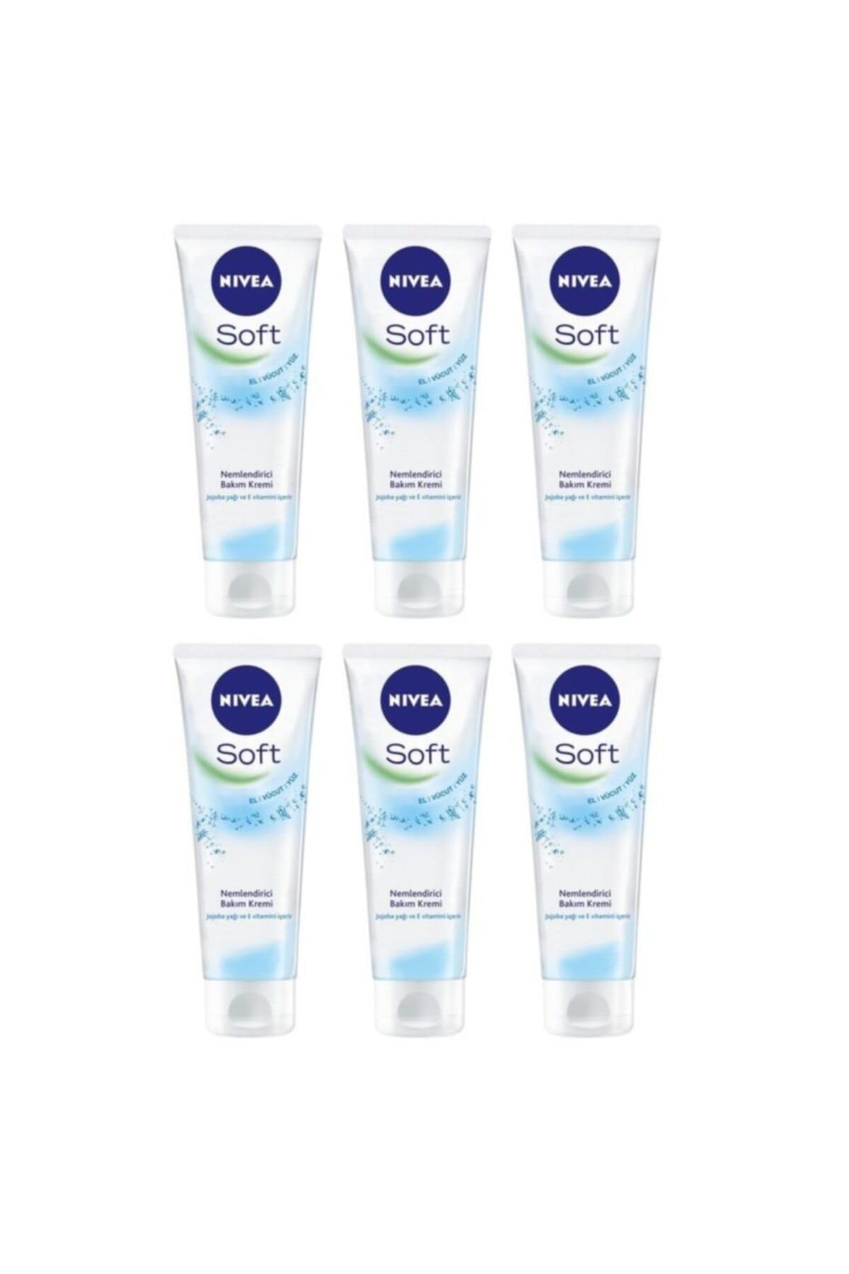 Nivea Soft Nemlendirici Bakım Kremi 75 ml 6 Adet