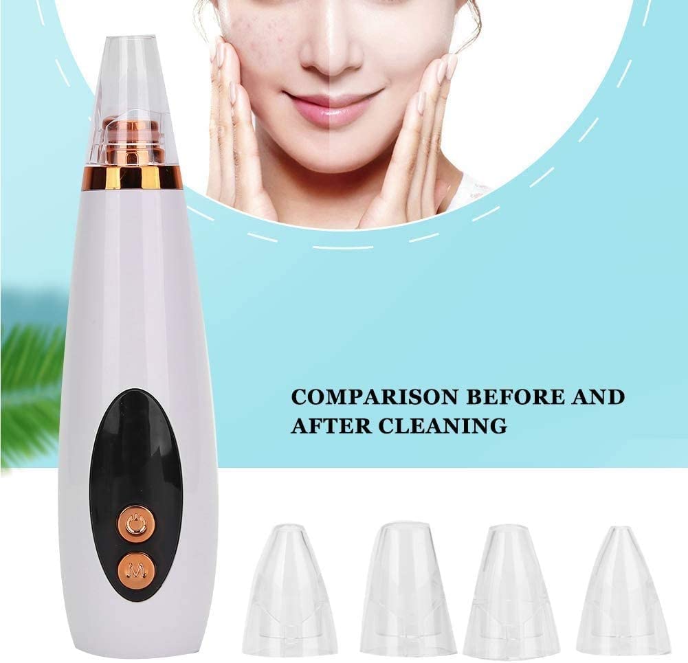 ESHINEDE Extracteur de Points Noirs, 3 Modes de Nettoyage électrique des Pores, Outil d'élimination des Points Noirs avec 4 sondes d'aspiration, élimination sous Vide des Pores