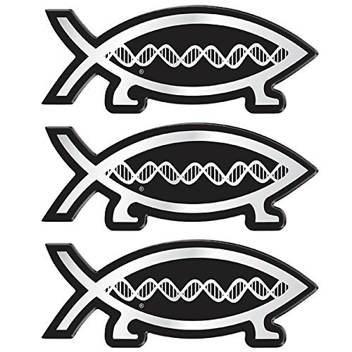 DNA Fish Darwin Car Emblem/Refrigerator (Small Size 3