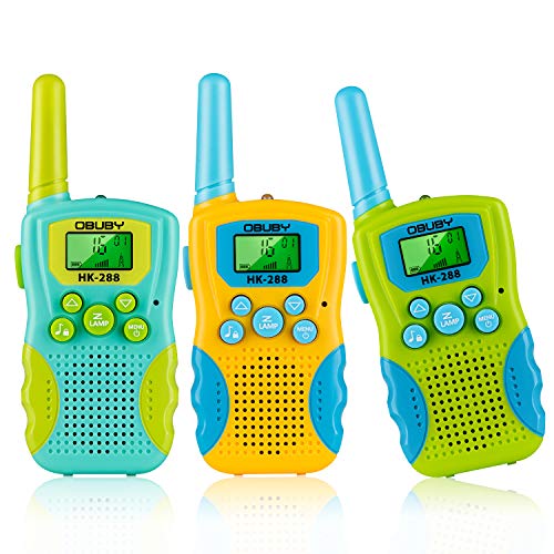 Kids Walkie Talkies 3 KMs Long Range 2 Way Radio 22 Channels for Kid Toys Gifts with Backlit LCD Flashlight Best Gift for Age 3-12 Boys and Girls for Outdoor Adventure Game