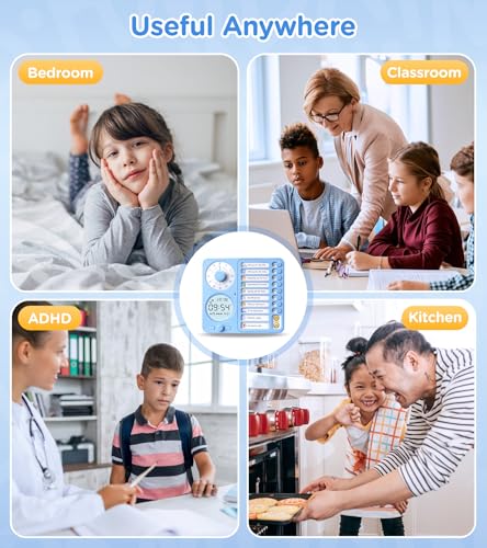 3-in-1 Visual Timer Task Timer with Chore Chart Board, ADHD Tool for Kids Adults Visual Schedule for Kids with Autism, Daily Checklist for Home, School, Classroom, Desk, Chore Chart - Image 7
