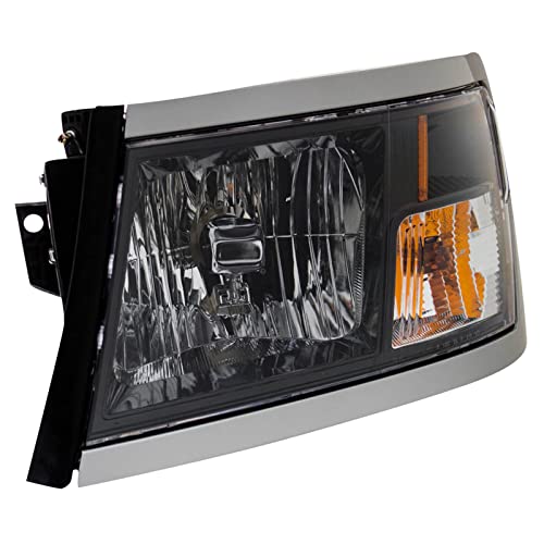 Image of TRQ Driver Side Headlight Assembly Halogen Black Bezel Compatible with 2008-2011 Dakota CH2518127