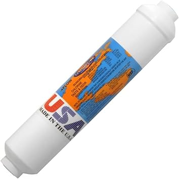 IPW Industries Inc-Omn-ipure - K2533-KK - 10" x 2" T40 GAC Coconut Carbon Inline Filter 3/8" OD Quick Connect/Single