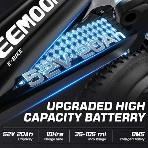 Seemoon Dual Motor 3000W Electric Bike, 52V 20Ah 26