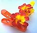 Pf (Set of 4) Beach Towel Tropical Hawaiian Clips Jumbo Size (5 inches) for Beach Chair or Pool Loungers on Your Cruise. (Colorful Orchid/Plumeria)