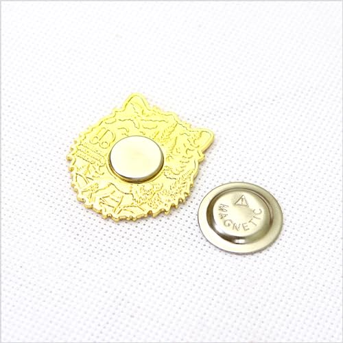 Image of Awesome Pattern Studio Needle Minder Set - Mandala Wolf Magnetic Needle Minder + 2 Needle Threaders. Enamel Pin for Cross Stitch, Embroidery and Craft