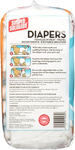 (3 Pack) Simple Solution Disposable Dog Diapers, 12 Count Each - Size Large #TOP1