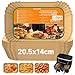 Backpapier für Heißluftfritteuse Ninja Dual Zone AF300EU AF400EU 110 Stück Airfryer Backpapier mit Ninja Doppelkammer und Anderen Dual Zone Air Fryer(Hot Air Fryer)