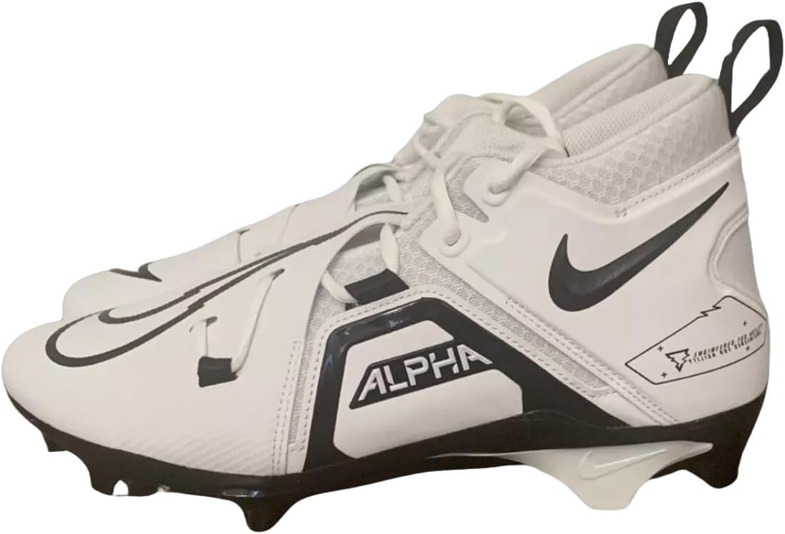 Nike Alpha Menace Pro 3 P Men's Football Cleats White Black DM1788-103 (DM1788-103, US Footwear Size System, Adult, Men, Numeric, Medium, 11.5) - Image 4