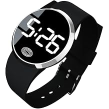 Multi Functional LED Digital Watch with Large Display, LED Large Screen Car Electronic Clock with Touch Activation, ABS Material, Multiple Color Shell and Lighting OptionsSilver White