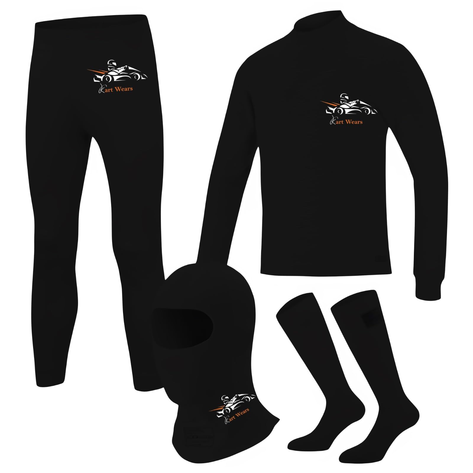 Men/Women Karting Kit, Balaclava, Socks, Pant & Top Set, Dri-Fit, Karting Inners
