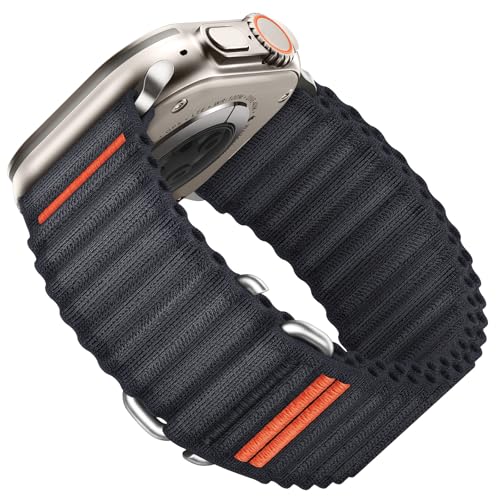 Suitisbest Sport Band Compatible for Apple Watch Ultra 3/2/1 Straps 49mm 46mm 45mm 44mm 42mm 40mm 41mm 38mm Men, Stretchy Nylon Loop with S-Hook for iWatch SE3 Series 11 10 9 8 7 6 5 4