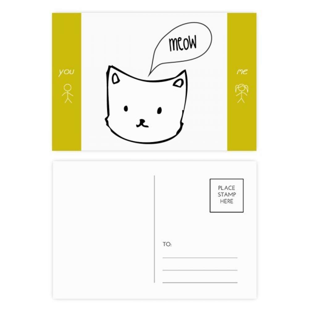 Carte postale chat Meow lot de 20 pour accompagner vos cadeaux - 4