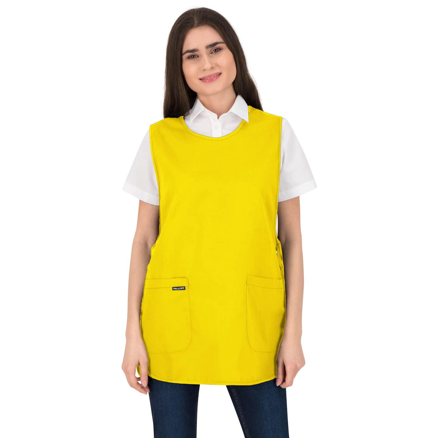 PALLTEX Ampato Überwurfschürze Kittelschürze Damen/Herren Schürze mit Tasche Arbeitsschürzen Verstellbare