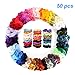 Produktbild DEKINMAX 50 Stück Haargummis, Samt Scrunchies Gummibänder Elastische Haar Scrunchies Haarbänder Pferdeschwanz Haarband Haaschmuck Für Damen und Kinder