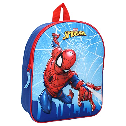 Marvel Spider-Man Mochila Infantil, 31 cm, 9 Liters, Azul (Blue)