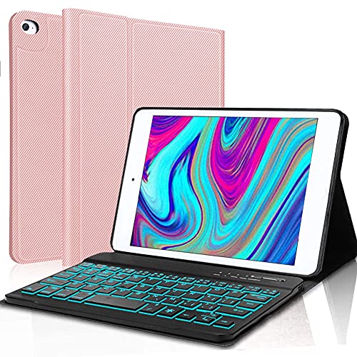 Ipad Mini 5 Funda IVEOPPE Funda con Teclado para iPad Mini 5 2019 7.9 Pulgadas, Funda Ultrafino con Español Ñ Teclado Bluetooth 7 Colores...