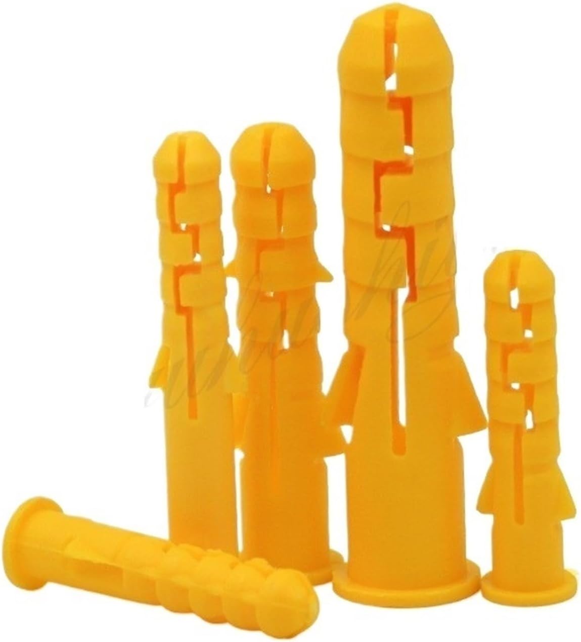 Hinge Expansion Plug 100pcs Ribbed Plastic Anchor Wall Expansion Pipe Tube Wall Plugs for Furniture Repair(M10x60mm)