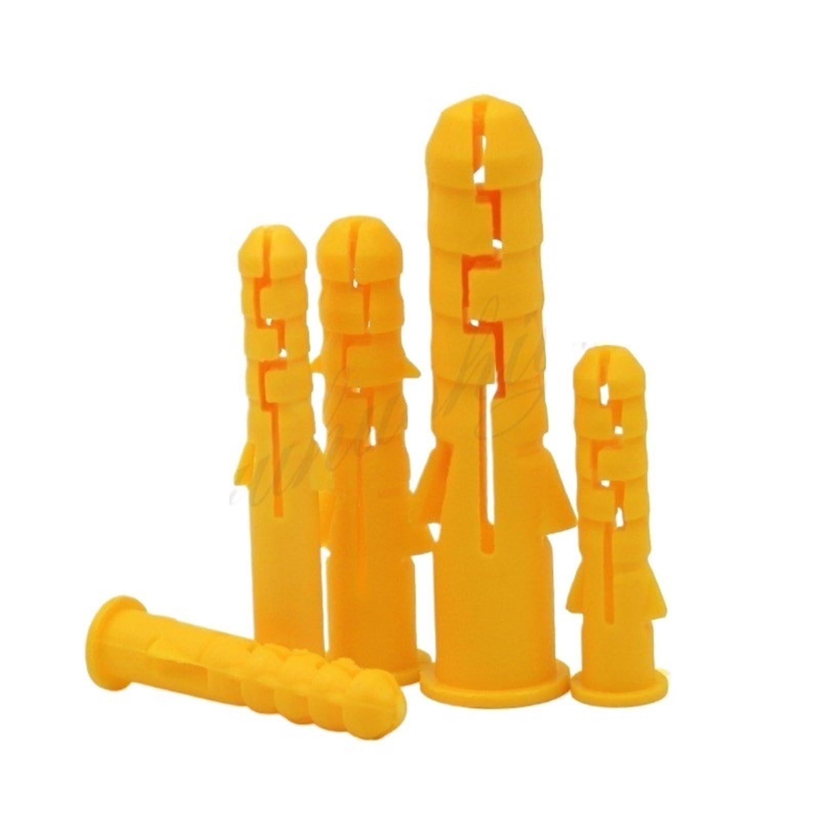 Hinge Expansion Plug 100pcs Ribbed Plastic Anchor Wall Expansion Pipe Tube Wall Plugs for Furniture Repair(M8x100mm)