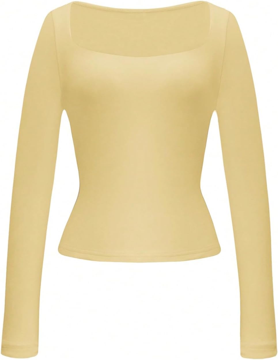 SOLY HUX Women's Long Sleeve Square Neck T Shirt Slim Fitted Tee Fall Crop Going Out Tops - Image 4