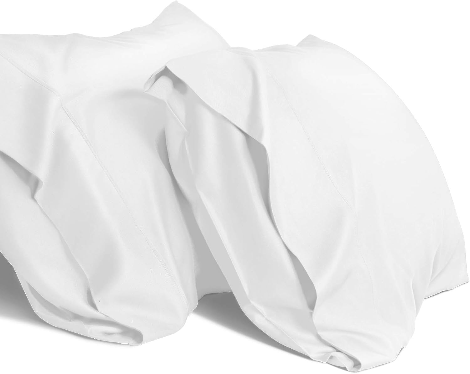 Mush Bamboo Pillow Cover Set of 2 | 100% Bamboo Pillow Cover for Hair and Skin | Breathable, Silky Soft and Cooling Envelope Pillowcases for Hot Sleepers & Night Sweats | 17"x27" (Pearl White, King) (B0DJ1LC448) Amazon Price History, Amazon Price Tracker