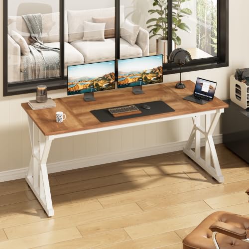 Image of 55 inch Large Computer Desk with Thickened Frame for Home Office, Living Room