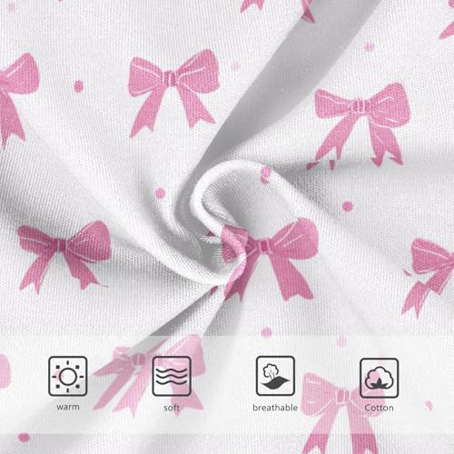 Wusikd Cute Pink Bows Polka Dots Girls' Underwear Cotton Girls Briefs Soft Toddler Underwear 2T3