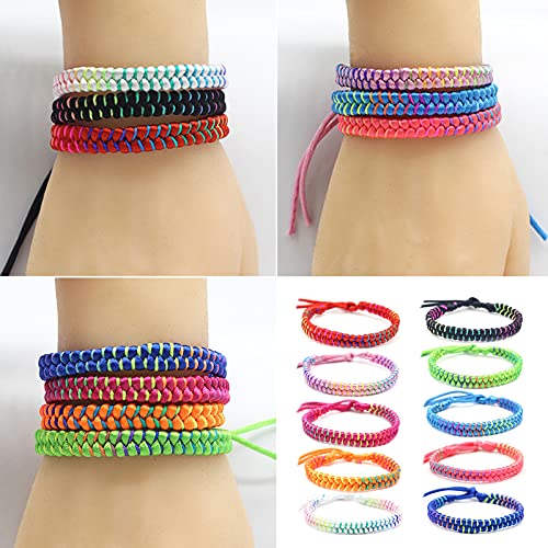 Braccialetti dell'Amicizia Intrecciati Colorati in...