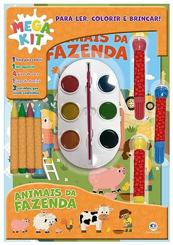 ANIMAIS DA FAZENDA - LER, COLORIR E BRINCAR