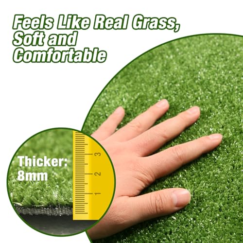 Image of GLOBREEN Artificial Grass for Dogs Potty, 3FT X 3FT Pets Fake Grass Turf for Patio Balcony Backyard, Waterproof Easy to Cut