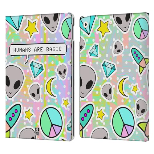Étui Portefeuille en Cuir Apple iPad 10.2 Head Case Designs Aliens