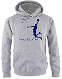 Coole-Fun-T-Shirts Habt Dunk Basketball Slam Dunkin Erwachsenen Sweatshirt mit Kapuze Hoodie Gray-Navy, Gr.XL