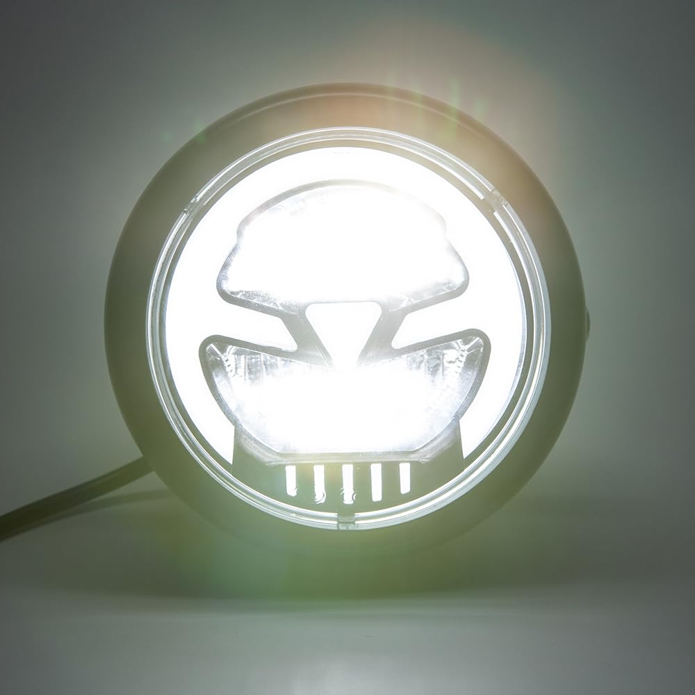 Faro delantero 6.41inch LED para moto cafe racer bobber chopper faro con DRL (Luz blanca DRL)
