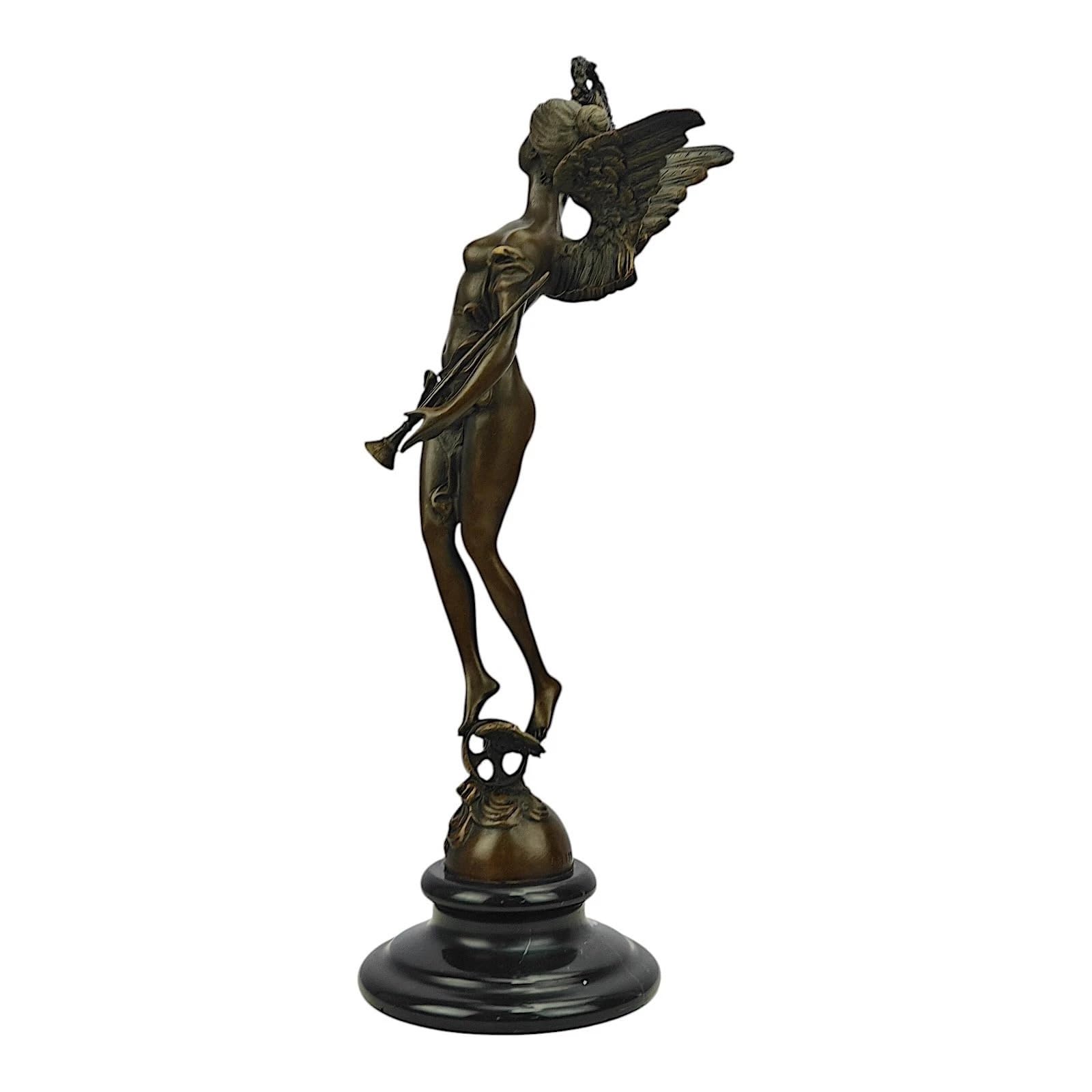 Skrzydlata zwycięstwa statuetka grecka rzeźba brąz metal sztuka klasyczna figura 38 cm