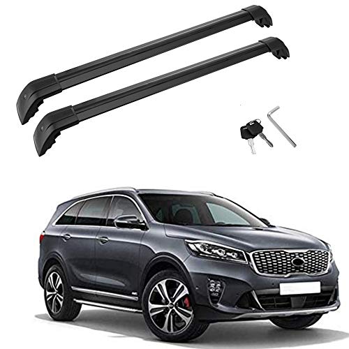 MotorFansClub Cross Bar Top Roof Rail Rack Luggage Cargo Rack for KIA Sorento