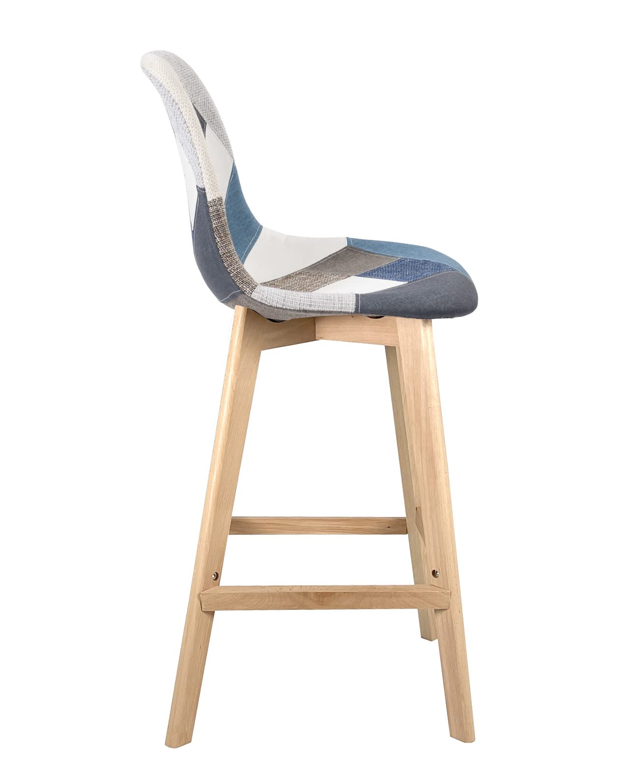 Wahson Tabouret Bar Lot de 2 Tabouret de Bar Pivotant, Chaise Haute Bar avec Repose-Pied Métal pour îlot de Cuisine, Velours, Bleu - Maison