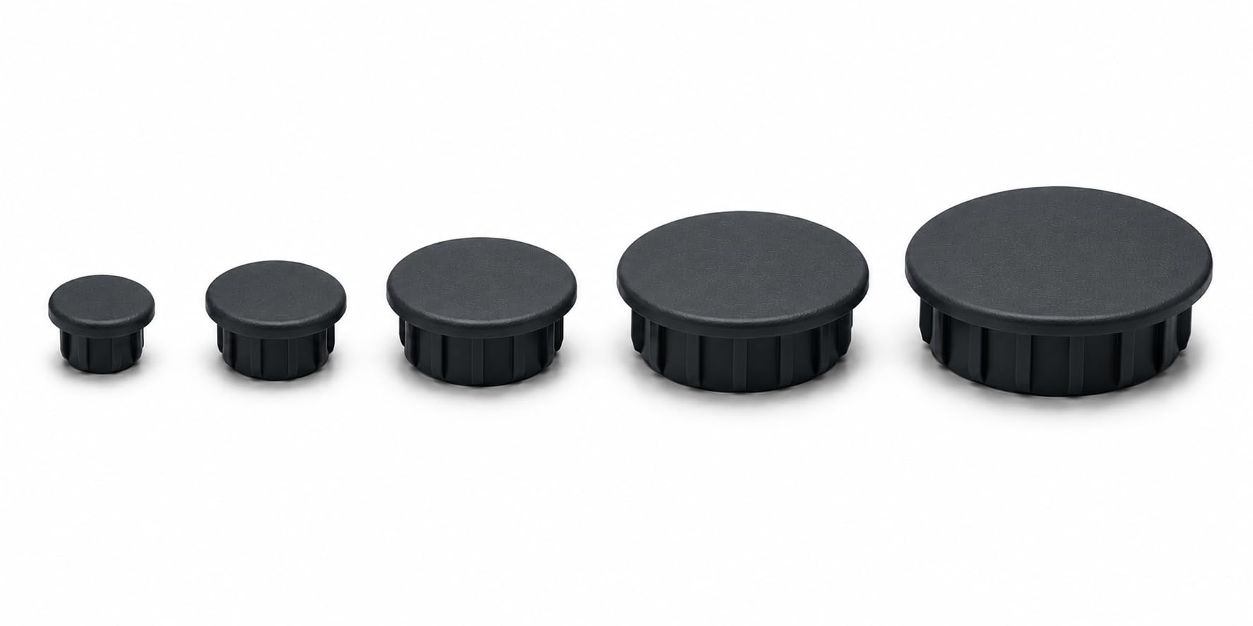 LogistSystem Cover Plugs for Bore Diameter 6 mm – Anthracite RAL 7016 | Pack of 10 | PE Blanking Plug Cover Caps | Head Diameter 10 mm | ZDO.6