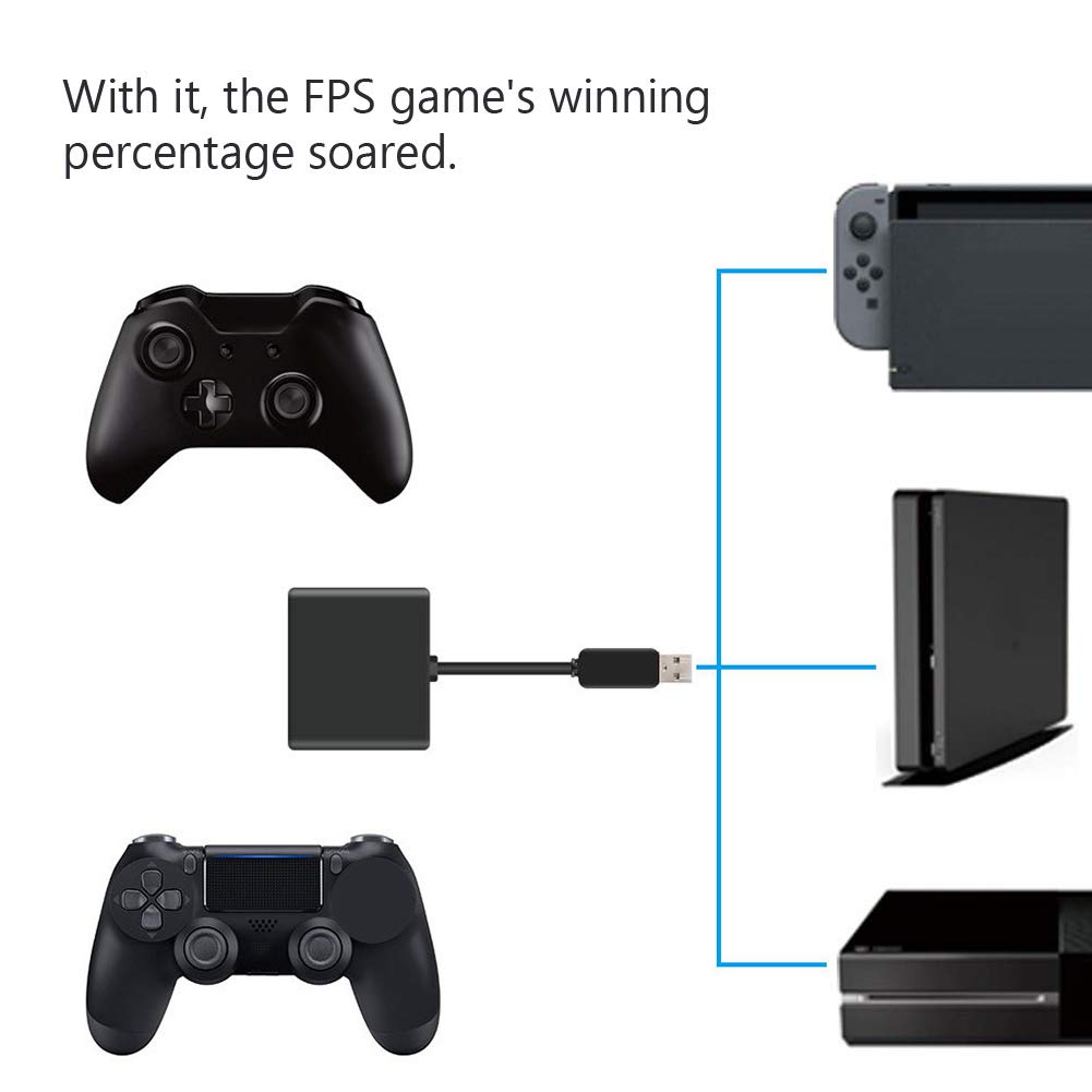 Convertitore per Mouse e Tastiera, Adattatore Plug and Play per Mouse e Tastiera per Switch Senza Ritardi